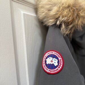 Womens Canada Goose grey winter parka coat. Size medium.